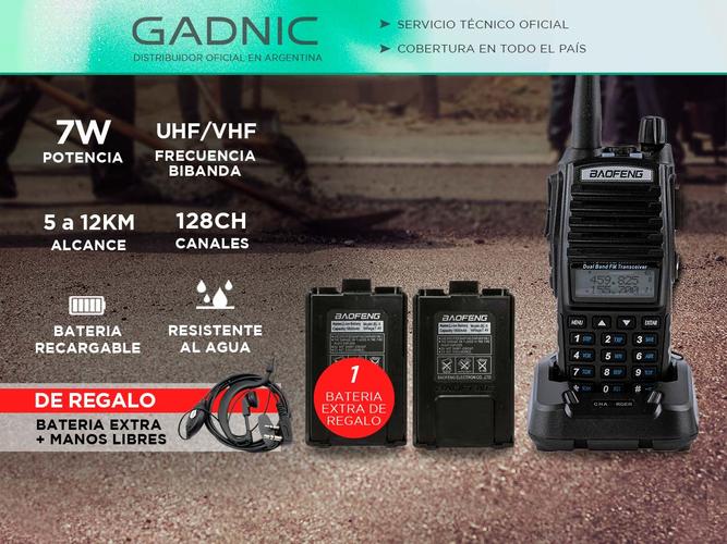 Handy Baofeng UV-82 8W Bi-Banda 128CH Hasta 20km  2 Baterías y Manos Libres - 1