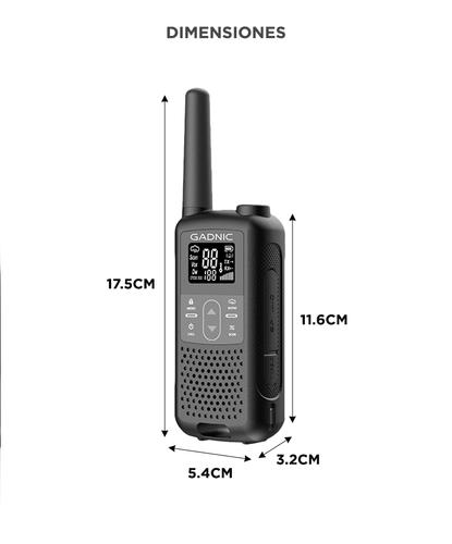 Handy Gadnic WK5200 Kit x2 22CH UHF Display USB C + Manos Libres - 5
