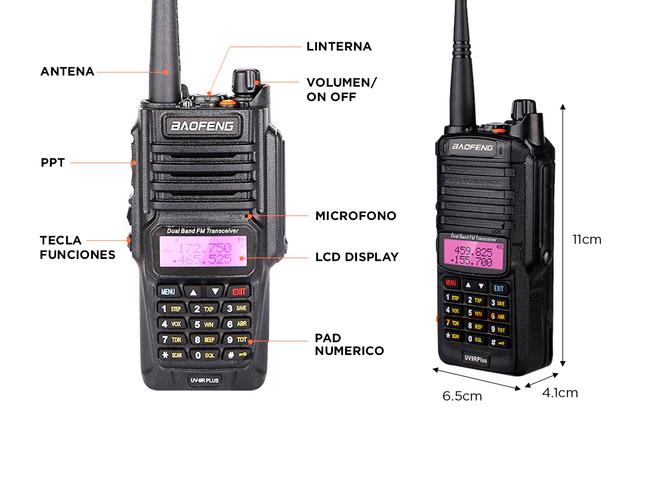 Handy Baofeng UV-9R Plus Radio Bidireccional Hasta 15 KM - 4