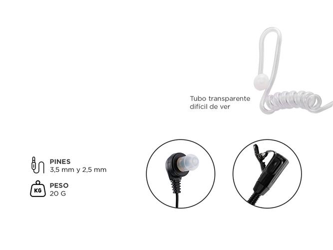 Micrófono De Seguridad Gadnic Auricular Manos Libres PTT - 3