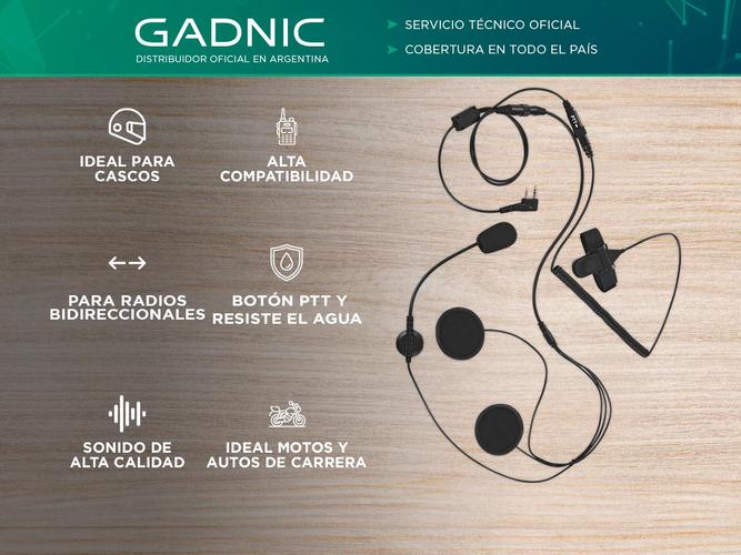Auriculares Waterproof Handy Gadnic Kenwood Casco Manos Libre - 1
