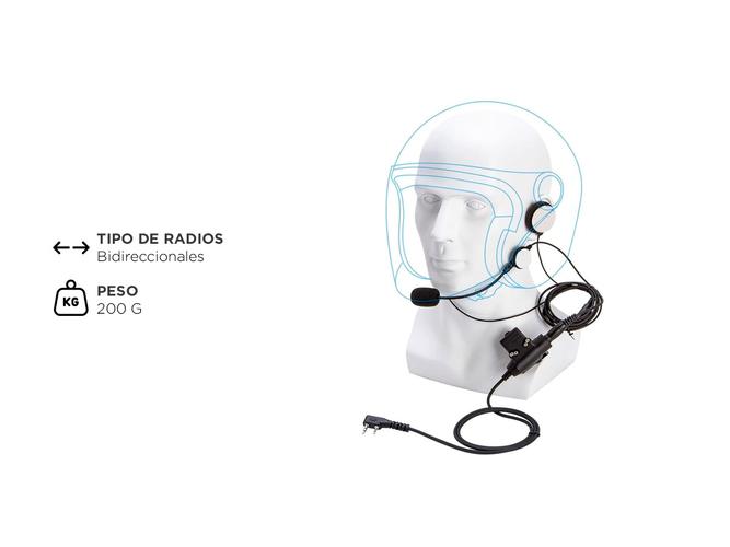 Auriculares Waterproof Handy Gadnic Kenwood Casco Manos Libre - 4