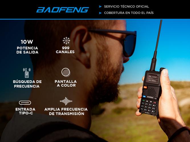 Handy Baofeng UV-5RH 10w 999 Canales USB C - 1