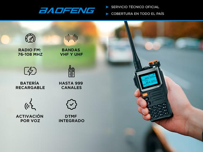 Handy Baofeng Radio FM 76-108MHz Batería Manos Libres - 1