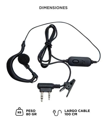 Auricular Corbatero Baofeng Manos Libres Clip  - 3