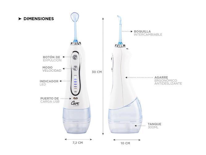 Irrigador Bucal Ducha Dental Gadnic XB6 Recargable Salud - 5