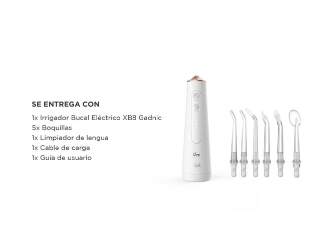 Irrigador Bucal Eléctrico XB8 Gadnic Con 6 Puntas Intercambiables Blanqueador - 6