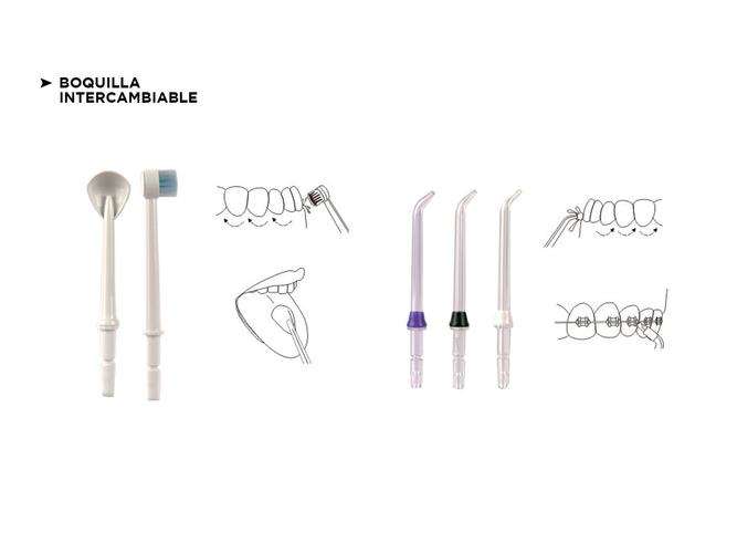 Kit Boquillas Originales Gadnic Para Irrigador Bucal Water02B  - 4