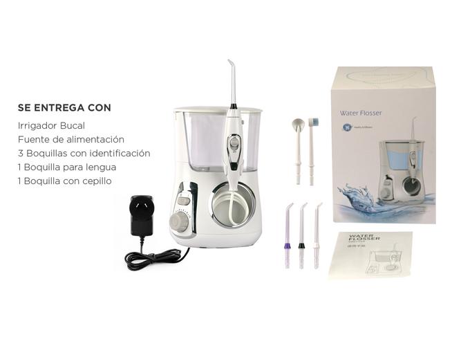 Irrigador Bucal Gadnic AP100 120psi 800ml 10 Velocidades con Set de Boquillas - 6