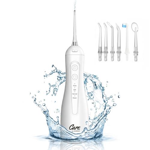 Irrigador Bucal Portátil Care By Gadnic 300ml Recargable 4 Modos de Limpieza 5 Boquillas Intercambiables - 0