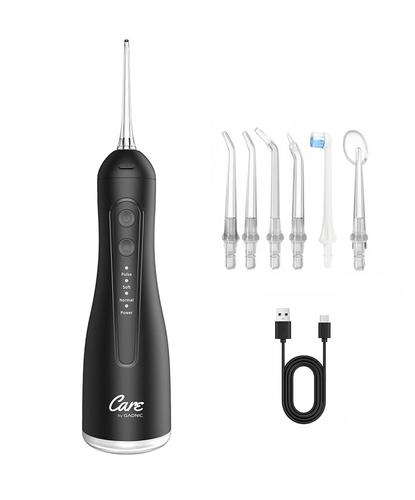 Irrigador Bucal Portátil Care By Gadnic 300ml Recargable 4 Modos de Limpieza 5 Boquillas Intercambiables - 6
