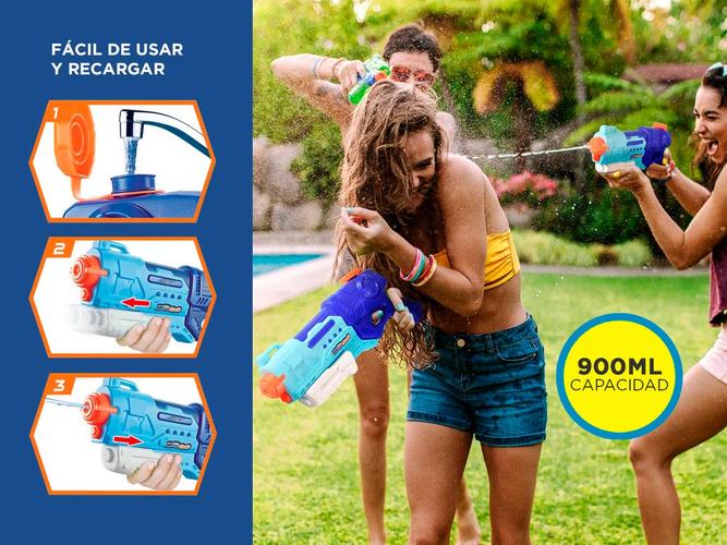Pistola De Agua Para Niños WG3000 Gadnic Lanza Agua  - 3