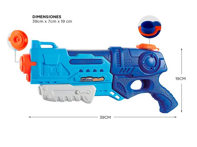 Pistola De Agua Para Niños WG3000 Gadnic Lanza Agua  - 4