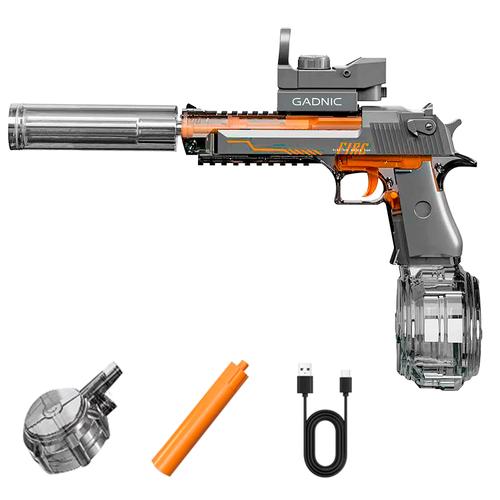 Pistola de Agua Automática Gadnic Luz Led Recargable 10 Metros - 0