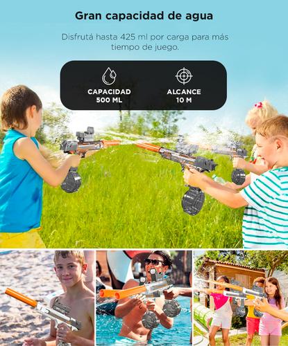 Pistola de Agua Automática Gadnic Luz Led Recargable 10 Metros - 3