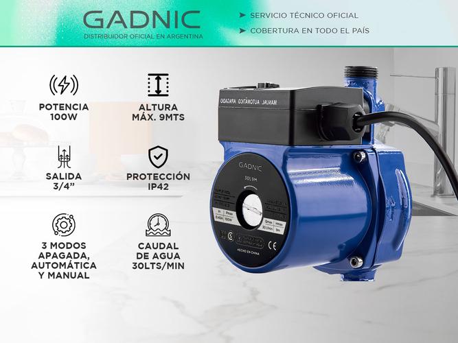 Bomba Presurizadora Gadnic 30L9M Elevadora 9mts 30lt/min 100w Automática o Manual - 1