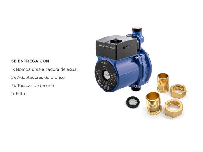 Bomba Presurizadora Gadnic 30L9M Elevadora 9mts 30lt/min 100w Automática o Manual - 6