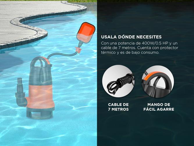 Bomba De Achique Gadnic Dyker02 Alta Potencia 400W - 3