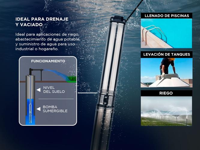 Bomba Sumergible Gadnic Pozo Napa 72 mts  - 2