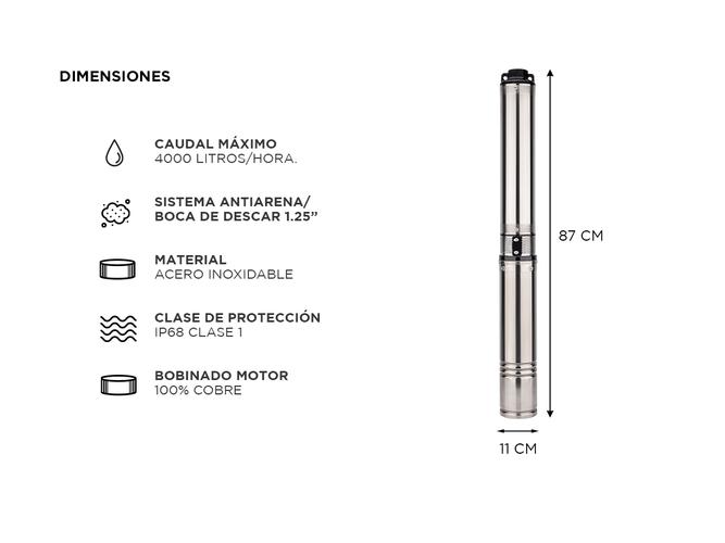 Bomba Sumergible Gadnic Pozo Napa 72 mts  - 5