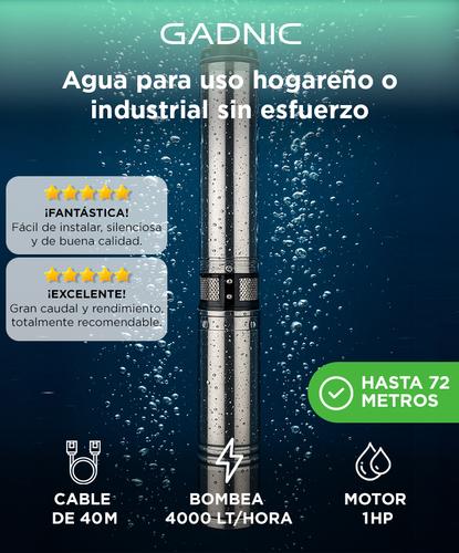 Bomba Sumergible Gadnic Pozo Napa 72 mts  - 1