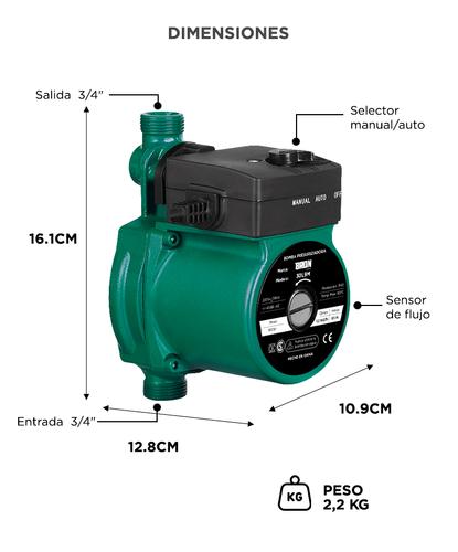 Bomba Presurizadora Bron By Gadnic Presión Automática Sensor De Flujo Agua Fría Y Caliente  - 5