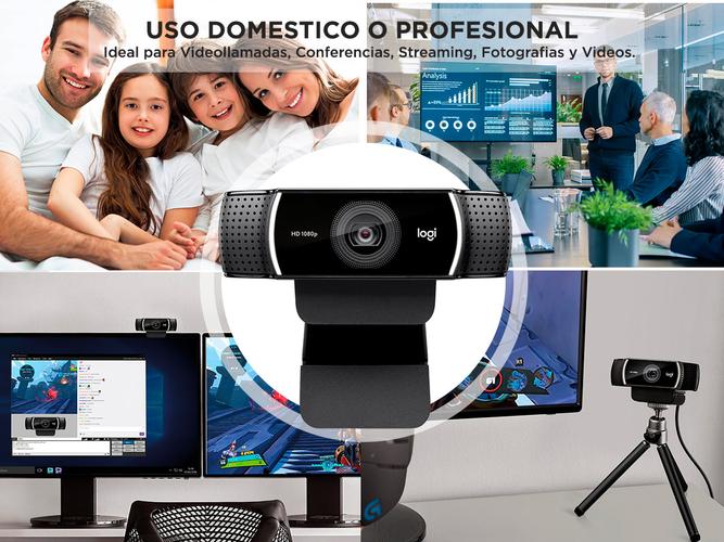 Webcam Logitech C922 Pro Streaming con Trípode 1080p Full HD Doble Micrófono Integrado - 2