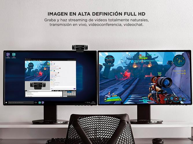 Webcam Logitech C922 Pro Streaming con Trípode 1080p Full HD Doble Micrófono Integrado - 3