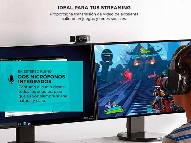 Webcam Logitech C922 Pro Streaming con Trípode 1080p Full HD Doble Micrófono Integrado - 4