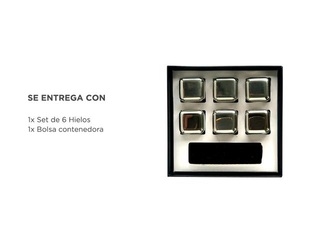 Set X6 Hielos De Acero Inoxidable Gadnic HWHIS1 Cubos De Hielo Reutilizables - 4