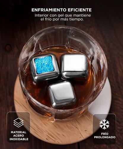 Set X6 Hielos De Acero Inoxidable Gadnic HWHIS1 Cubos De Hielo Reutilizables - 4