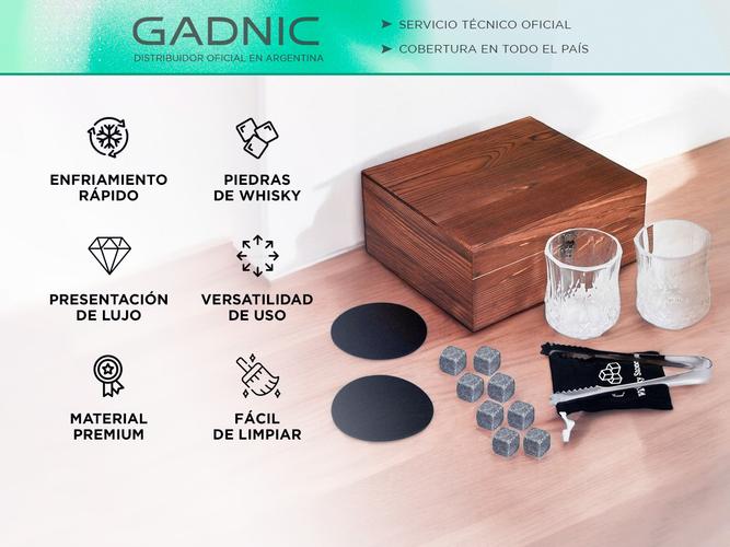Juego de vasos de whisky Gadnic 8 rocas de granito - 1