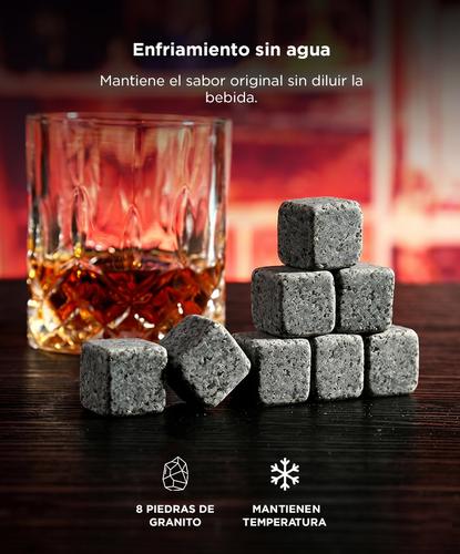 Juego de vasos de whisky Gadnic 8 rocas de granito - 2