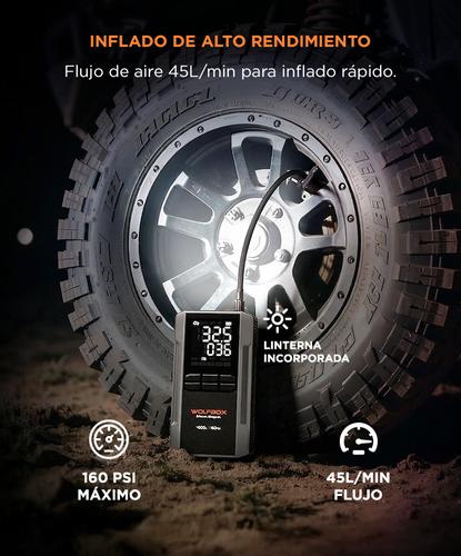 Arrancador Compresor WolfBox 4000A 160PSI 24000mAh Inflador  Display LED - 3