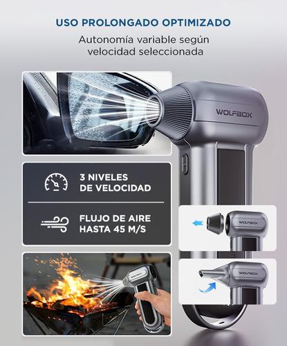 Soplador De Aire WolfBox MF100 150000RPM Recargable Inalambrico 3 Velocidades Boquillas Intercambiables - 3