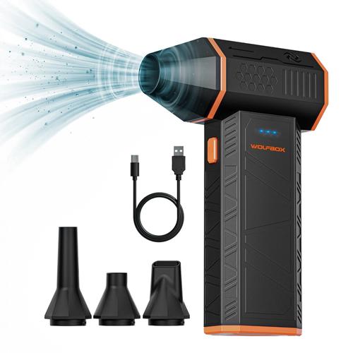 Soplador De Aire WolfBox MF50 110000RPM Recargable 3 Velocidades Portátil Boquillas Intercambiables - 0