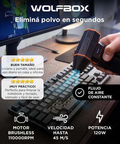 Soplador De Aire WolfBox MF50 110000RPM Recargable 3 Velocidades Portátil Boquillas Intercambiables - 1