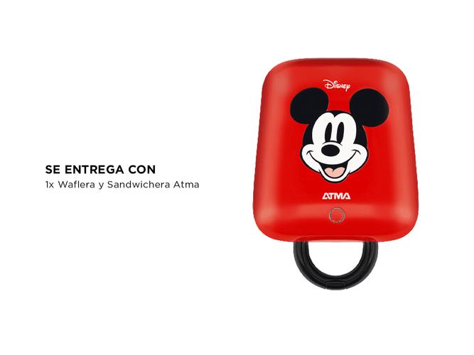 Waflera Sandwichera Atma Eléctrica 2 en 1 Roja Disney - 5