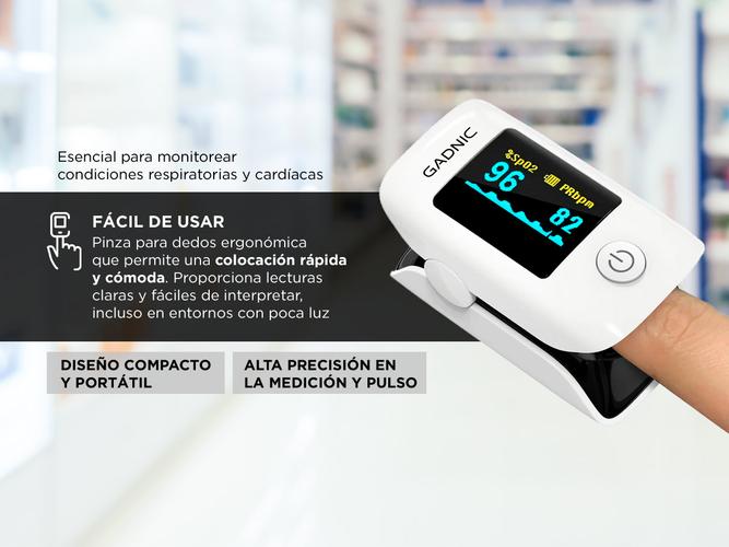 Oxímetro De Pulso Gadnic Con Pinza Para Dedos - 2
