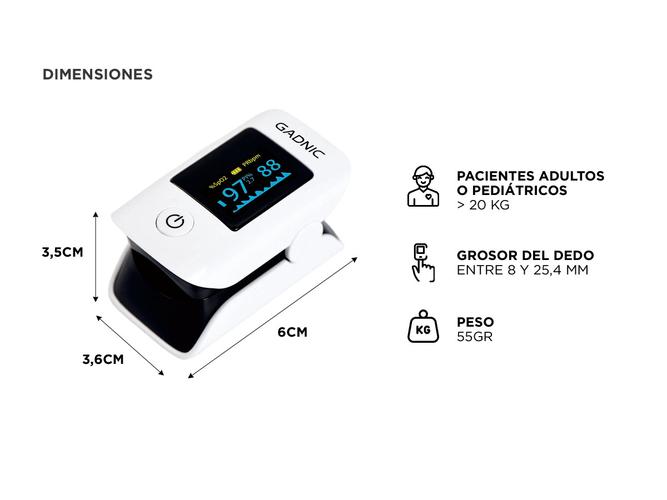 Oxímetro De Pulso Gadnic Con Pinza Para Dedos - 4