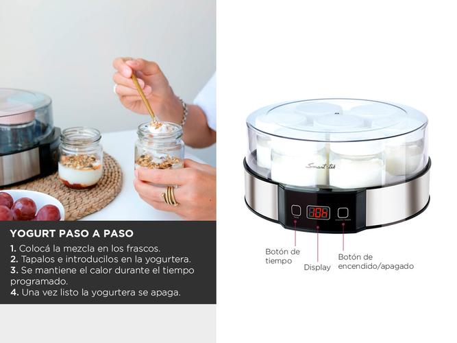 Yogurtera Smart-tek YM750 Acero inoxidable - 3