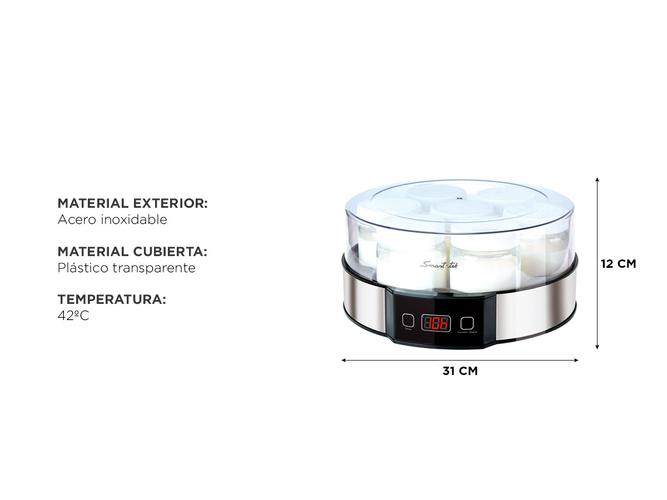 Yogurtera Smart-tek YM750 Acero inoxidable - 4