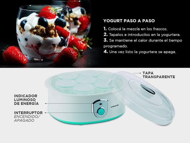 Yogurtera Electrica Winco W630 Maquina De Yogurt + 7 Vasos con tapa - 3
