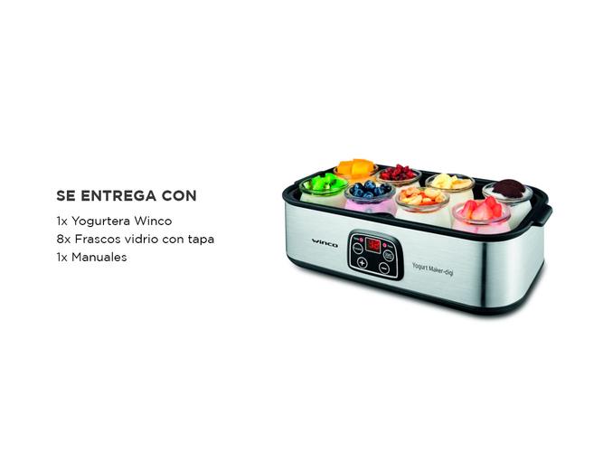 Yogurtera Electrica Winco 8 Porciones Led Timer Digital - 5