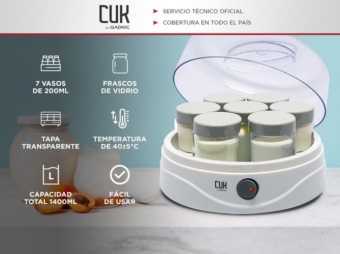 Yogurtera Cuk Gadnic Fabrica de Yogurt 7 Vasos 200ml - 1