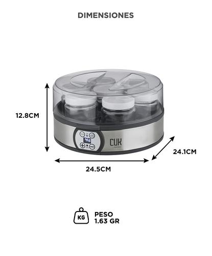 Yogurtera Digital Cuk By Gadnic 126 L  7 Frascos Vidrio  Panel Programable - 5