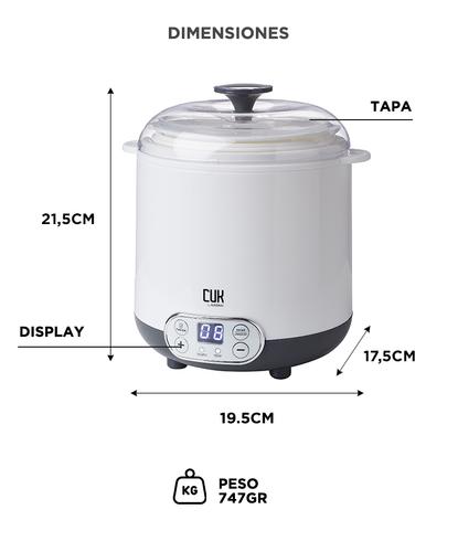 Yogurtera Cuk By Gadnic 1.5Lts Yogur Griego Panel Digital - 5