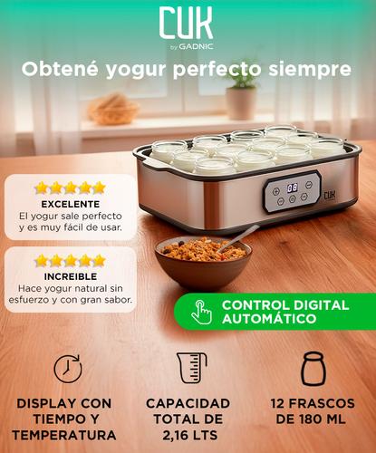 Yogurtera Cuk By Gadnic 2.16 Lts 12 Frascos x180ml - 1