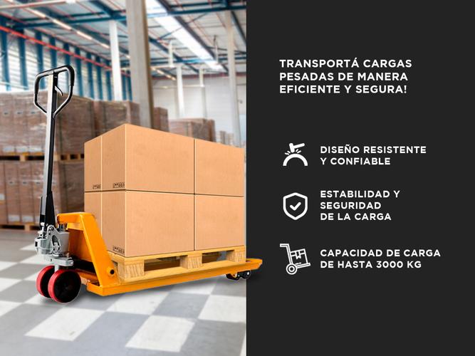 Zorra Hidraulica De Carga Gadnic ZOR01 3000kg Para Palets  - 2
