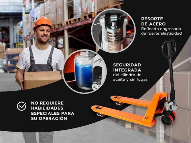 Zorra Hidraulica De Carga Gadnic ZOR01 3000kg Para Palets  - 3